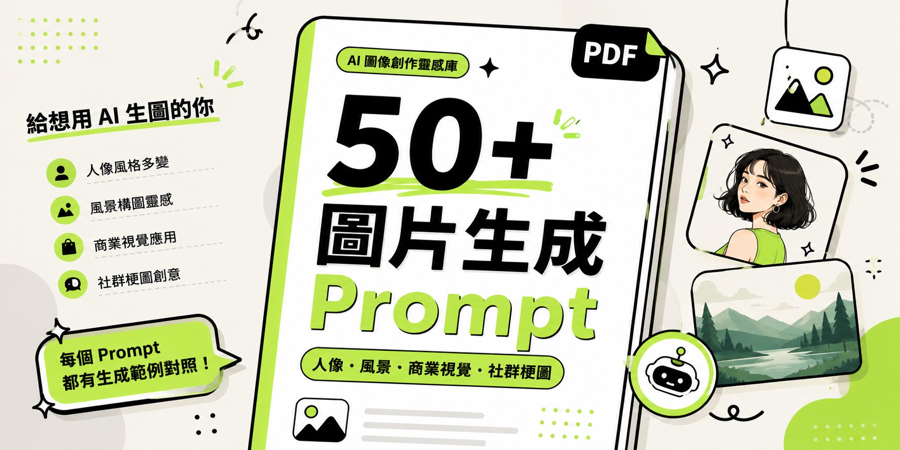 圖片生成 Prompt 模板書